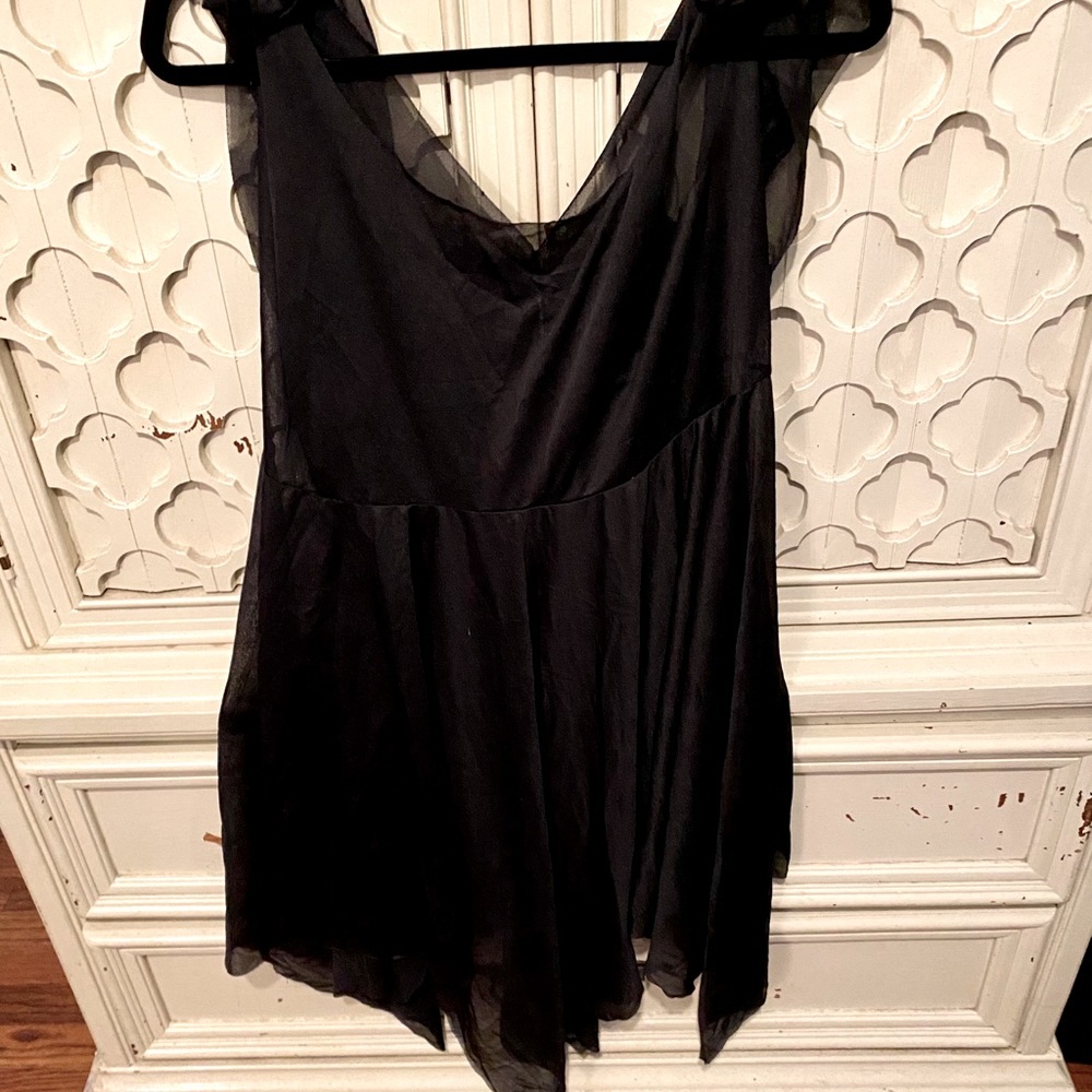 Sheer Black Dance Slip